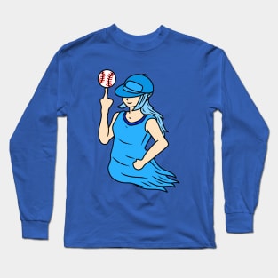 Beautiful pitcher lady Long Sleeve T-Shirt